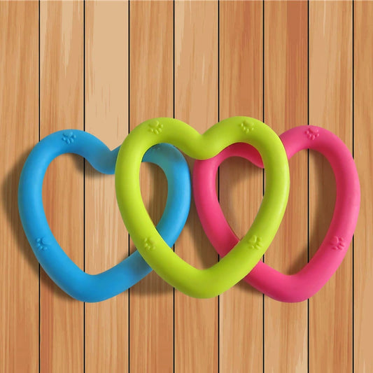 Wholesale TPR Heart-shaped Pet Toys - Chew-resistant Teething Dog Toys in Candy Colors