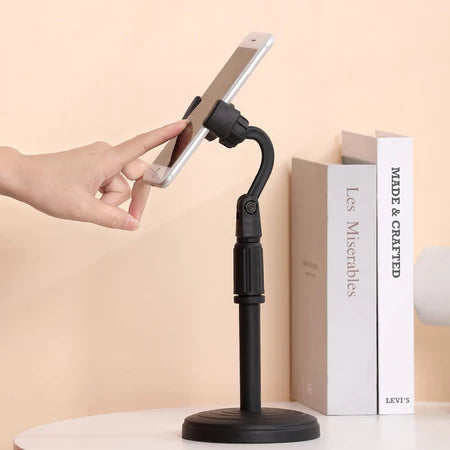 Suporte Tripé Para Mesa Com Mini Pedestal Ajustável 360° Ideal Para Gravação de Videos