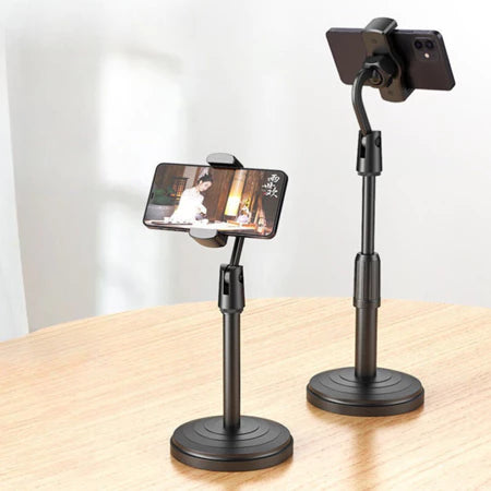 Suporte Tripé Para Mesa Com Mini Pedestal Ajustável 360° Ideal Para Gravação de Videos