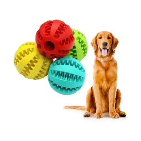 Pet Mordedor Bola Multifuncional Escova Mordedor Porta Petisco Pet Ball Boa Qualidade