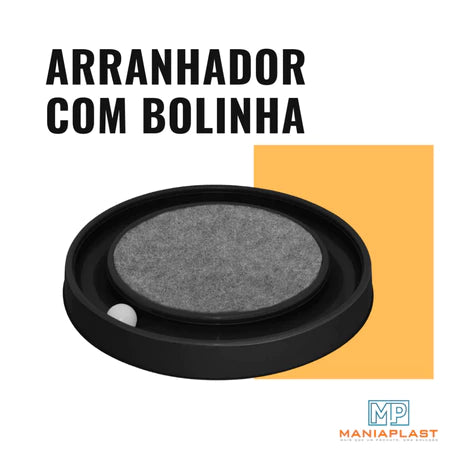 Arranhador para Gatos Redondo com Bolinha Interativo Relax Antiestresse Brinquedos para Gatos
