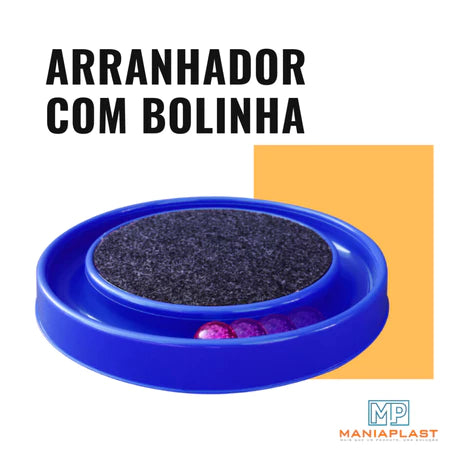 Arranhador para Gatos Redondo com Bolinha Interativo Relax Antiestresse Brinquedos para Gatos