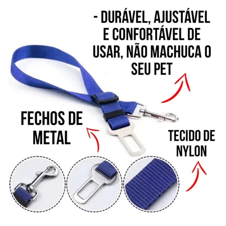Cinto de segurança pet universal compatível com todos os modelos de veículos para cães e gatos viagem