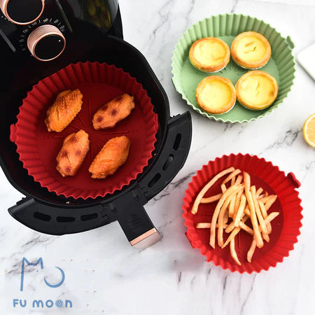 Kit 3 Forma Para Fritadeira Air Fryer Em Silicone Redondo para Cozinha