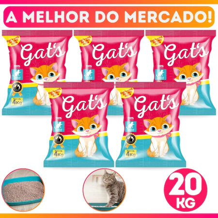 Areia Gats Tradicional 4 Kg - EF Pet - Grãos Finos - ENVIO RÁPIDO - Kit 1 ou 5 Pacotes