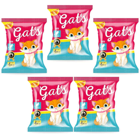 Areia Gats Tradicional 4 Kg - EF Pet - Grãos Finos - ENVIO RÁPIDO - Kit 1 ou 5 Pacotes