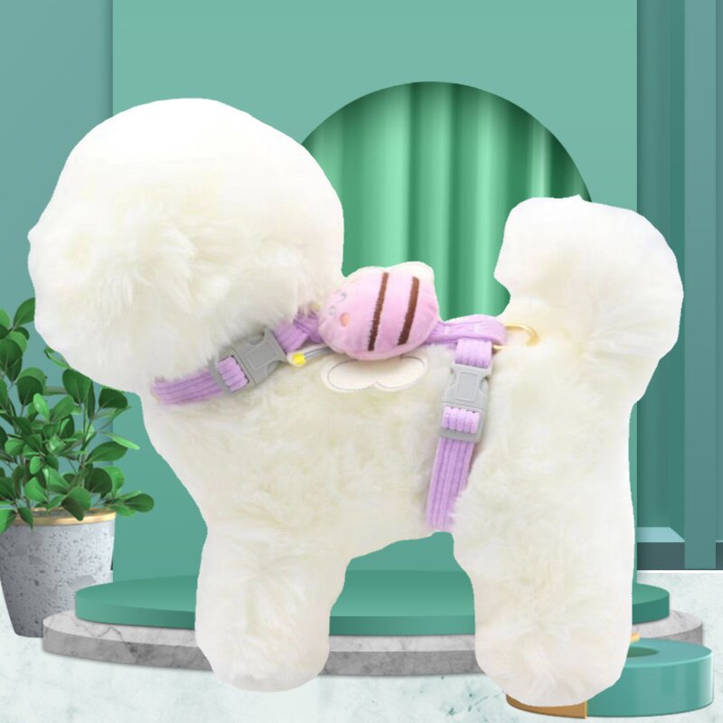 Peitoral para Pets com Estampa de Abelhinha + Guia – Tamanho Pequeno