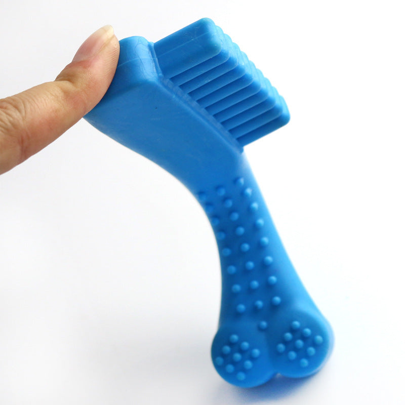 Wholesale Rubber Teething Toothbrush - Bone Shaped Dog Training Toys - Essentials for Small Breeds like Teddy & Poodle