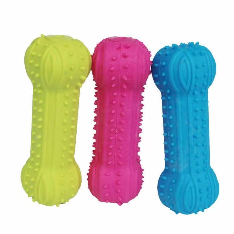 Wholesale Dog Squeaky Toys - Long Whistle Barbell-shaped Chew-resistant Teeth-Grinding Training Toys for Teddy & Puppies
