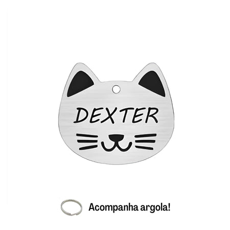 Plaquinha de Identificação Pet Pingente Cachorro Gato Personalizado