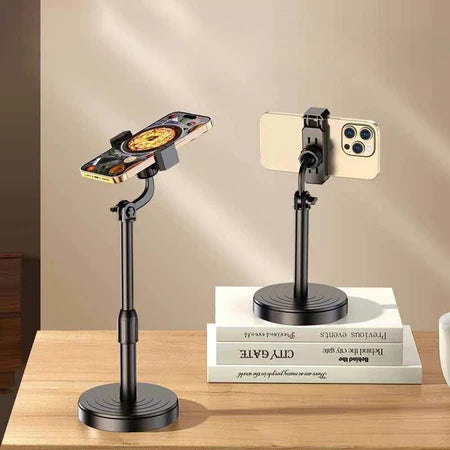 Suporte Tripé Para Mesa Com Mini Pedestal Ajustável 360° Ideal Para Gravação de Videos