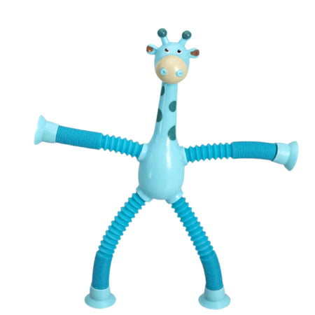 Kit 4 girafas estica e gruda pop it tubo tiktok com luz brinquedo para crianças lançamento promoção