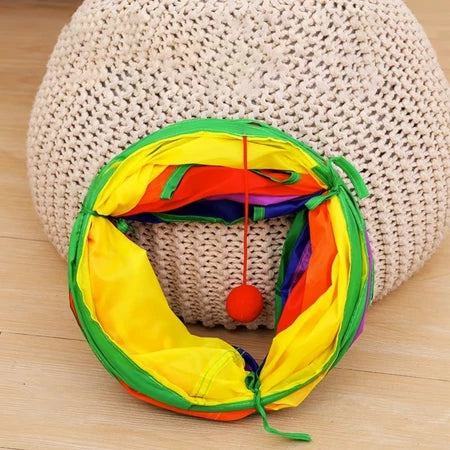 Brinquedo Para Pets Túnel Labirinto Para Gatos Colorido