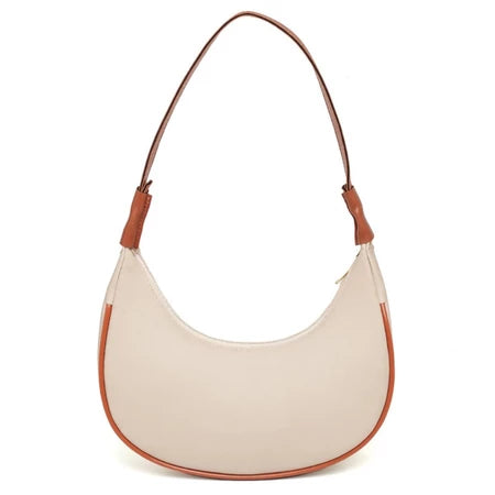 Bolsa Feminina Meia Lua Branca Pequena skybag Estilosa