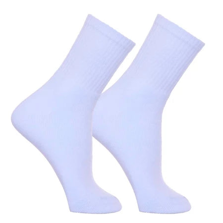 Meia Masculina Kit 12 Pares Cano Alto Longo Sport Branco