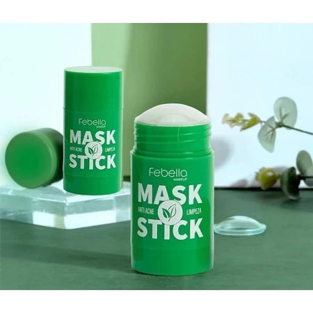Máscara Chá Verde Remover de Cravos Anti-Acne Hidratante Beleza Pele Facial Clean Face Clareador Mask Stick FEBELLA On S