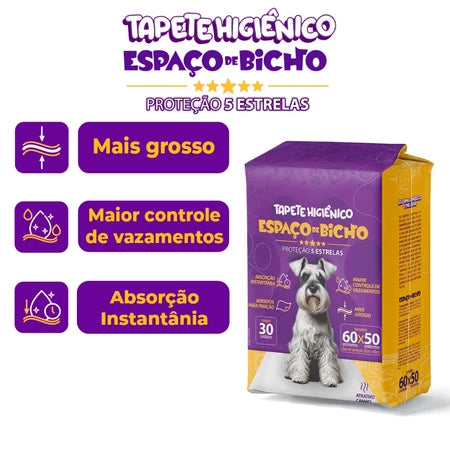 Tapete Higiênico Espaço De Bicho Para Cães 50x60cm 30 Unidades