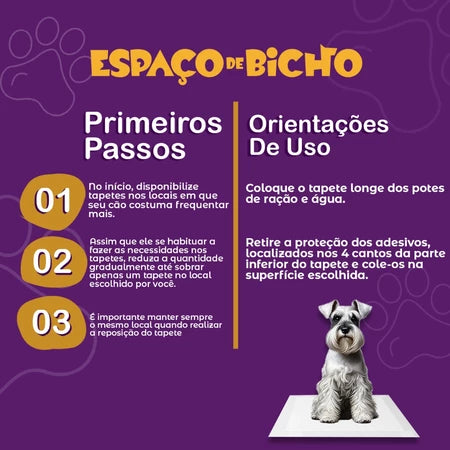 Tapete Higiênico Espaço De Bicho Para Cães 50x60cm 30 Unidades
