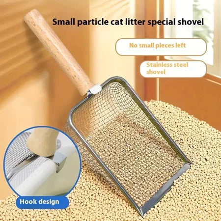 Pá Higiênica De Areia para Gatos Peneira Coletora Aço Inox