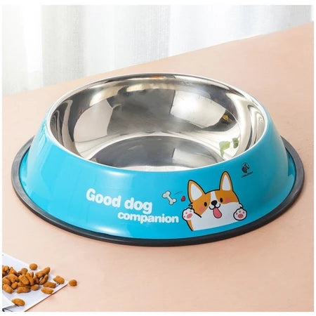 Pet Comedouro e Bebedouro inox Para Cão E Gato Tigelas Inox Coloridas antiderrapante