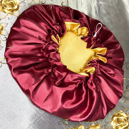 Kit 2 Unidades Touca de Cetim Dupla Face Ajustável – Anti-Frizz/ Proteção Para Cabelos e Conforto Premium