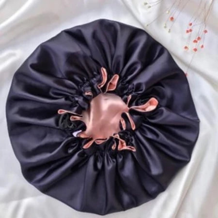 Kit 2 Unidades Touca de Cetim Dupla Face Ajustável – Anti-Frizz/ Proteção Para Cabelos e Conforto Premium
