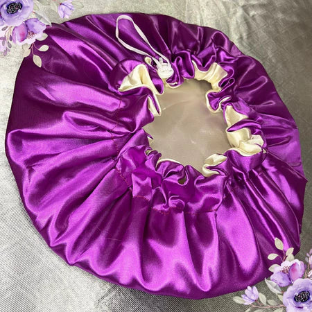 Kit 2 Unidades Touca de Cetim Dupla Face Ajustável – Anti-Frizz/ Proteção Para Cabelos e Conforto Premium