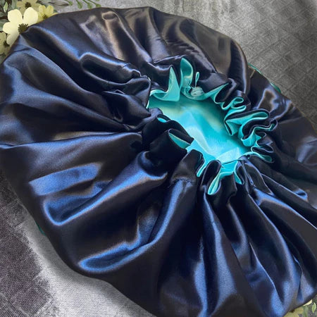 Kit 2 Unidades Touca de Cetim Dupla Face Ajustável – Anti-Frizz/ Proteção Para Cabelos e Conforto Premium