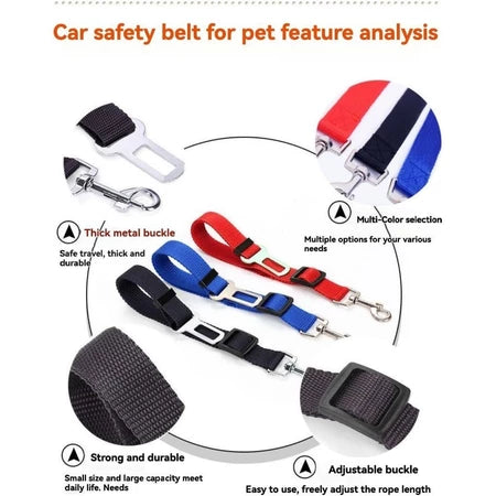 Cinto de segurança pet universal compatível com todos os modelos de veículos para cães e gatos viagem