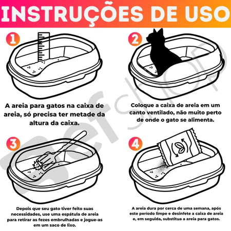 Areia Gats Tradicional 4 Kg - EF Pet - Grãos Finos - ENVIO RÁPIDO - Kit 1 ou 5 Pacotes